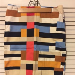 Geometric pencil skirt